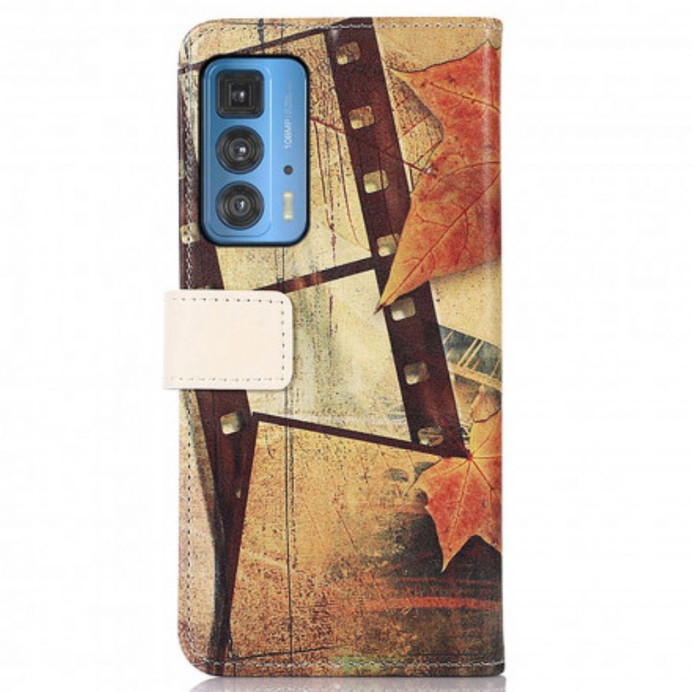 Folio-hoesje voor Motorola Edge 20 Pro Eiffeltoren In De Herfst