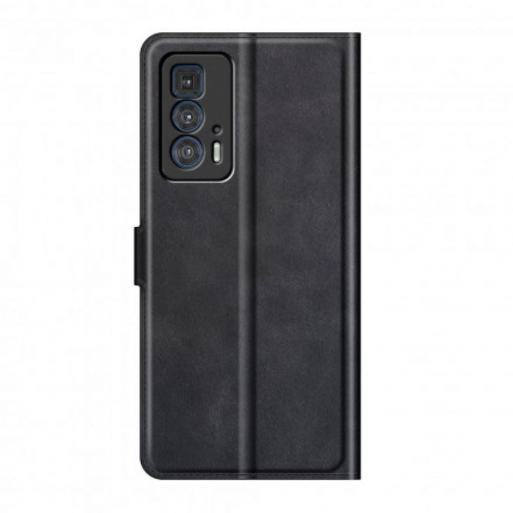 Folio-hoesje voor Motorola Edge 20 Pro Extreem Slank Leereffect