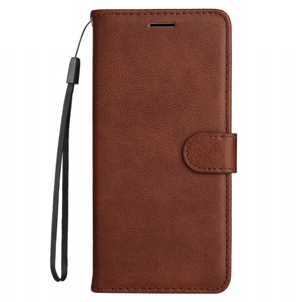 Folio-hoesje voor Motorola Edge 20 Pro Met Ketting Effen Kleur Serie Band