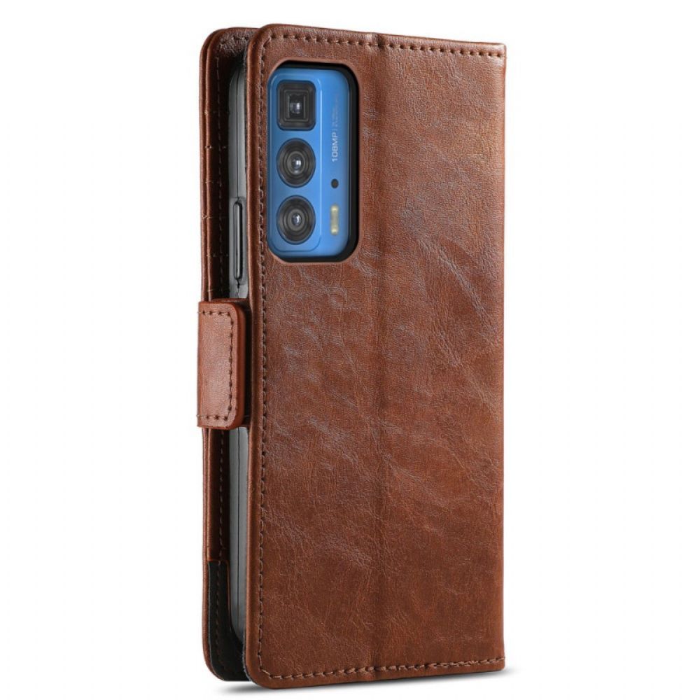 Folio-hoesje voor Motorola Edge 20 Pro Tweekleurige Dubbele Sluiting