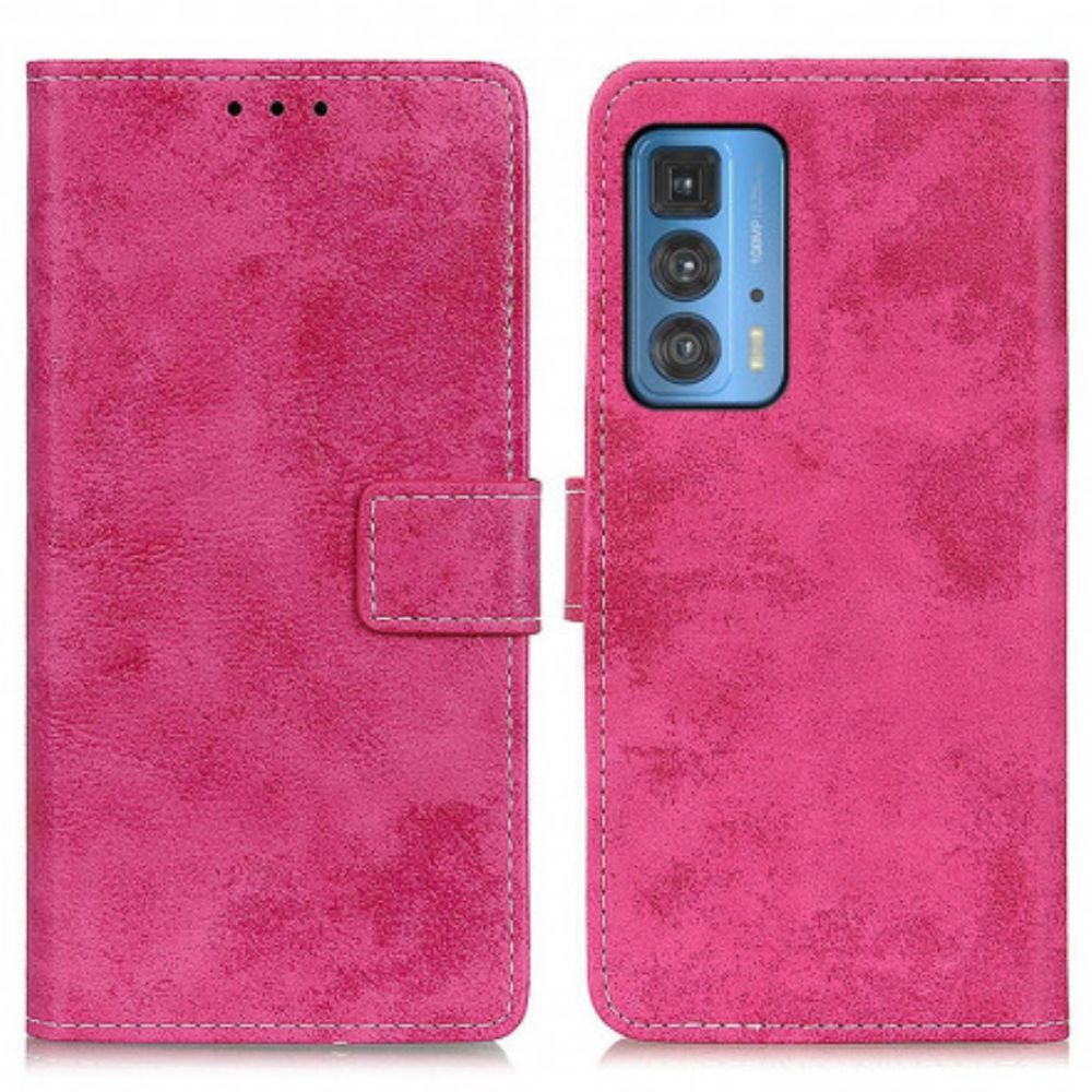 Folio-hoesje voor Motorola Edge 20 Pro Vintage Kunstleer