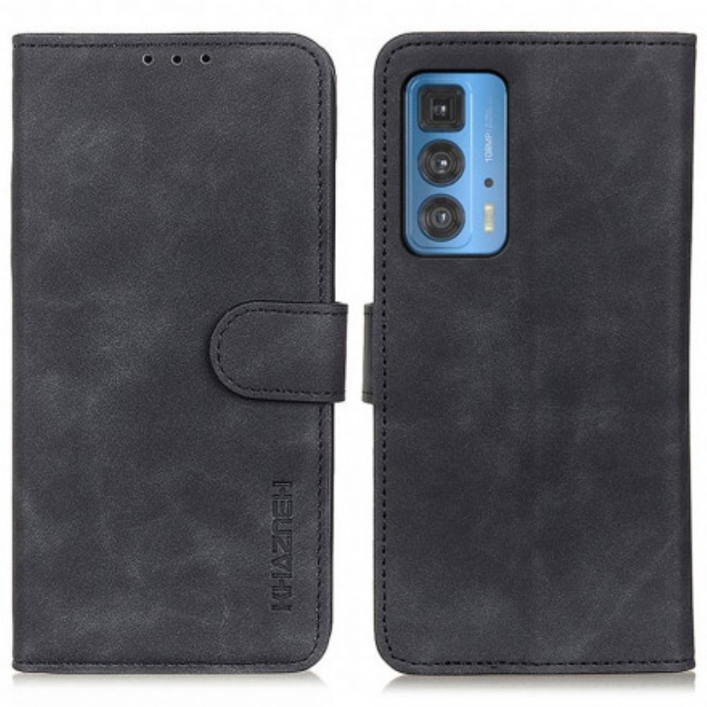 Folio-hoesje voor Motorola Edge 20 Pro Vintage Leereffect Khazneh