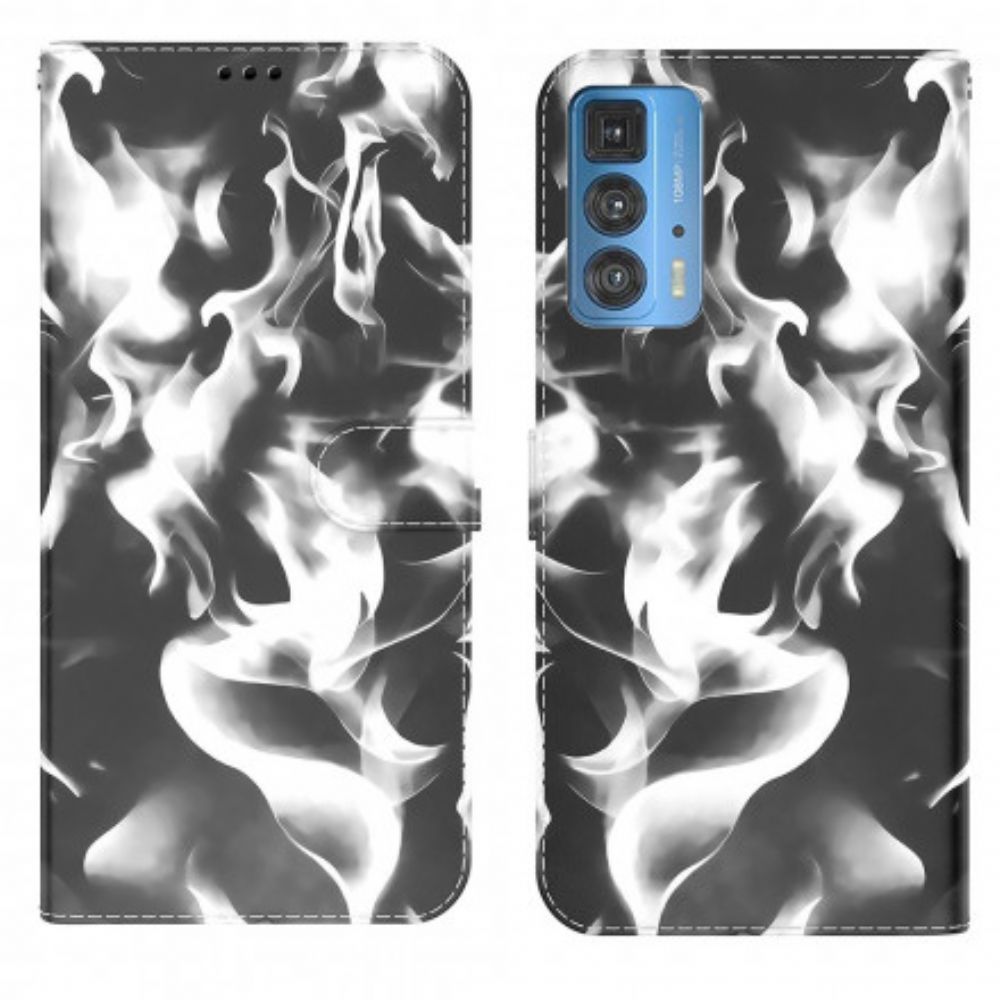 Leren Hoesje voor Motorola Edge 20 Pro Abstract Patroon