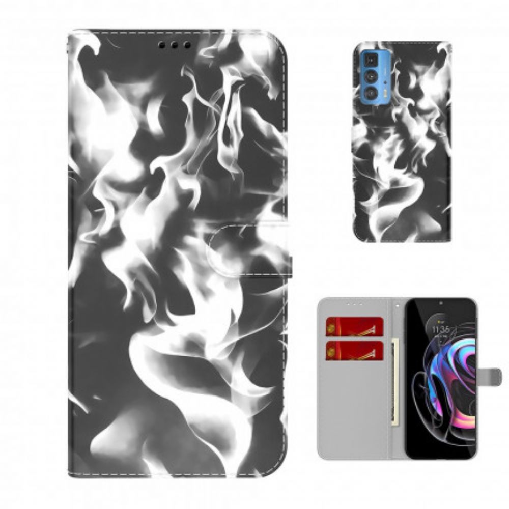 Leren Hoesje voor Motorola Edge 20 Pro Abstract Patroon