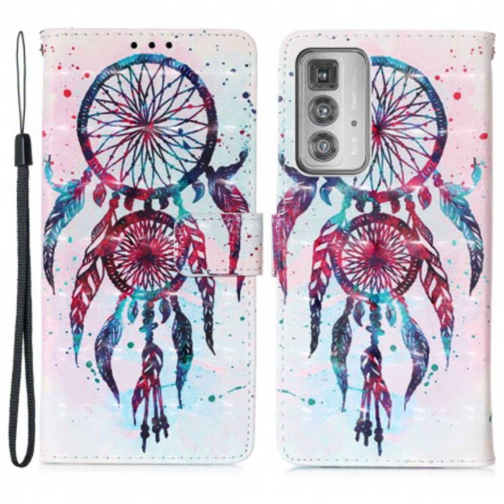 Leren Hoesje voor Motorola Edge 20 Pro Aquarel Dromenvanger