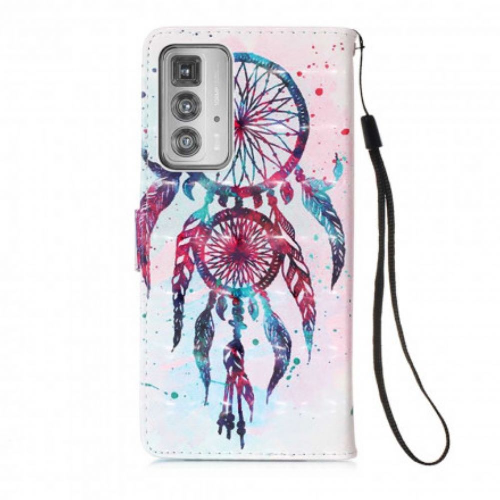 Leren Hoesje voor Motorola Edge 20 Pro Aquarel Dromenvanger