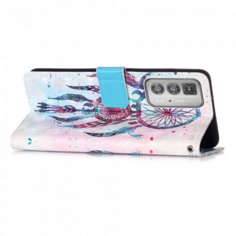 Leren Hoesje voor Motorola Edge 20 Pro Aquarel Dromenvanger