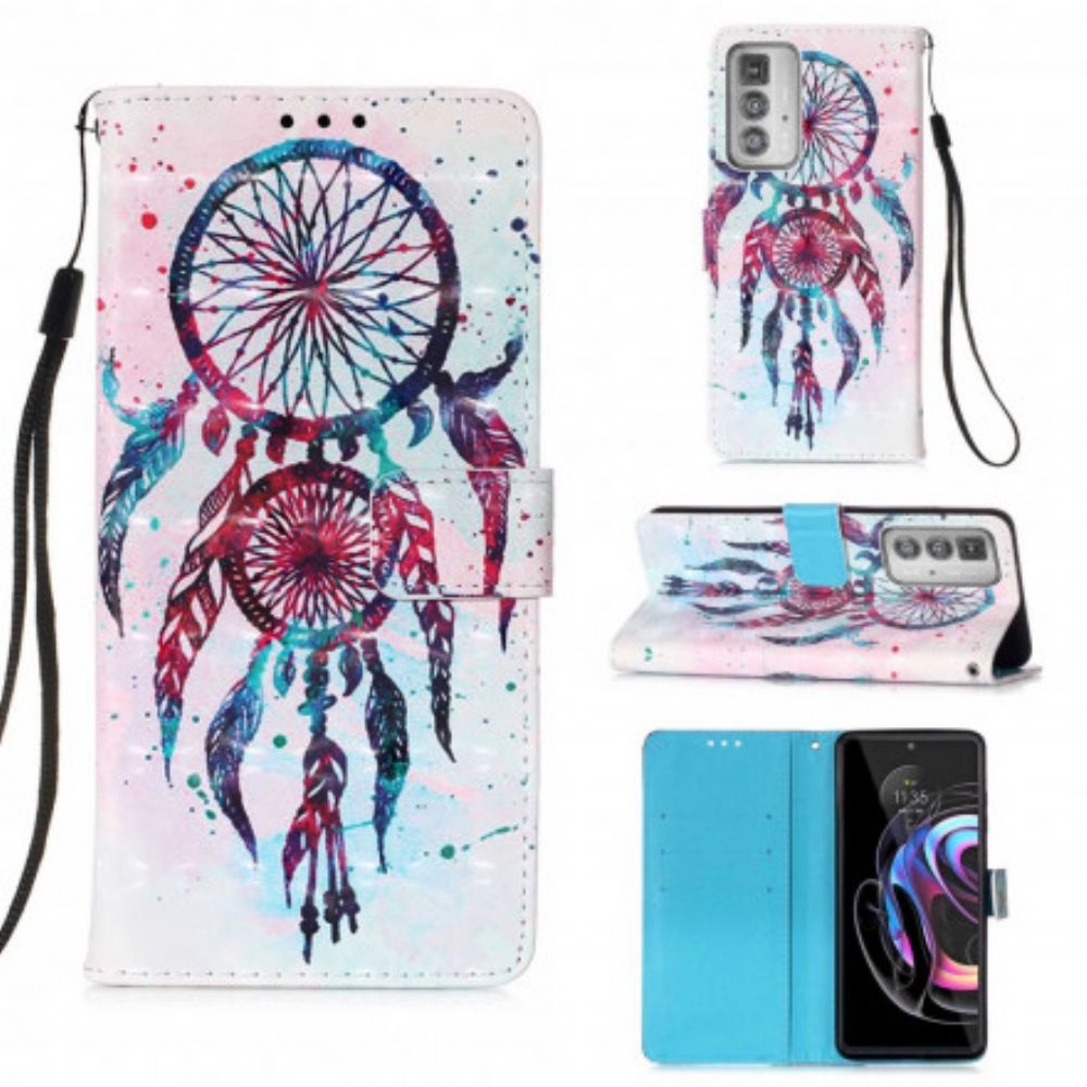 Leren Hoesje voor Motorola Edge 20 Pro Aquarel Dromenvanger