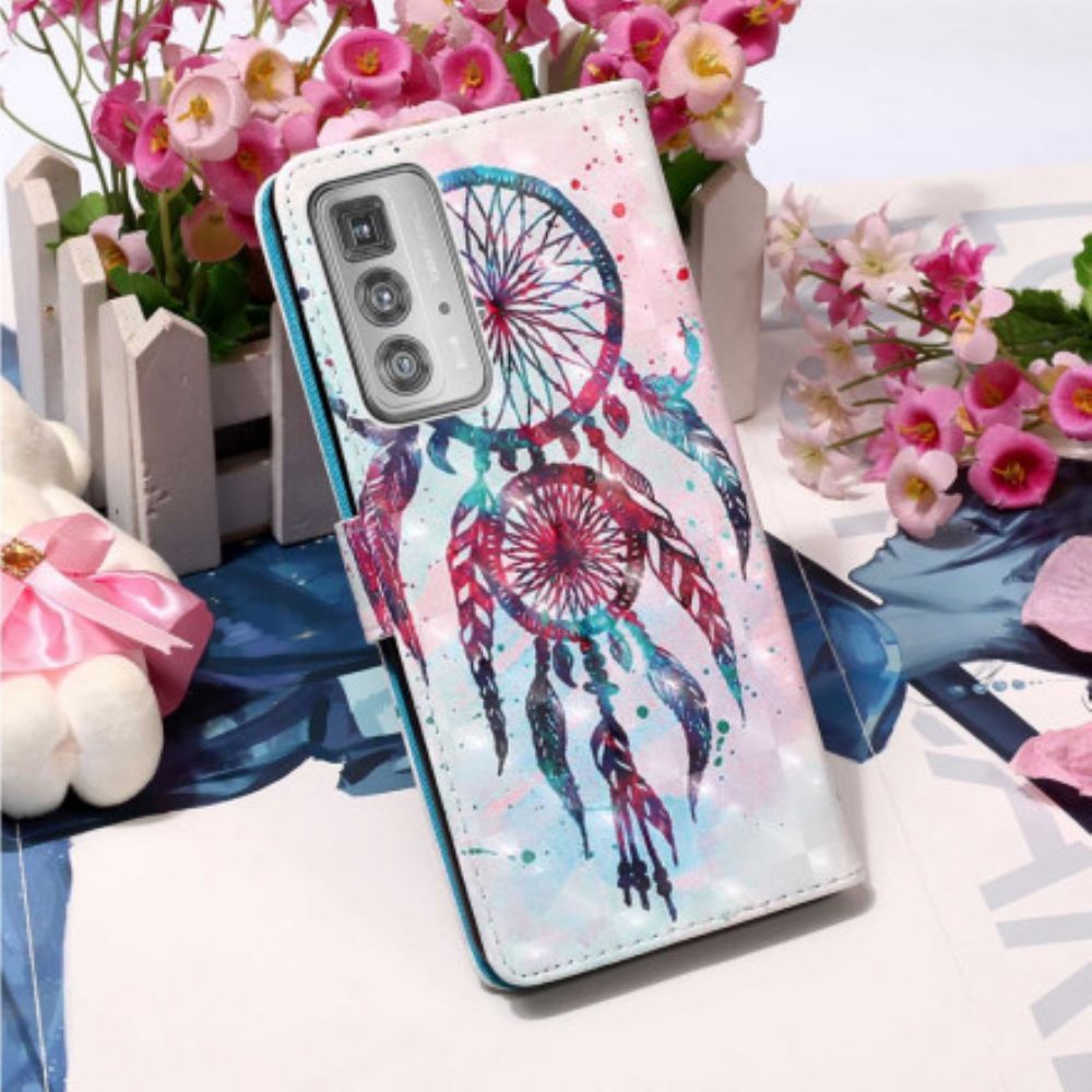 Leren Hoesje voor Motorola Edge 20 Pro Aquarel Dromenvanger