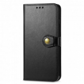 Leren Hoesje voor Motorola Edge 20 Pro Faux Leder En Vintage Sluiting