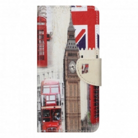 Leren Hoesje voor Motorola Edge 20 Pro Londen Leven