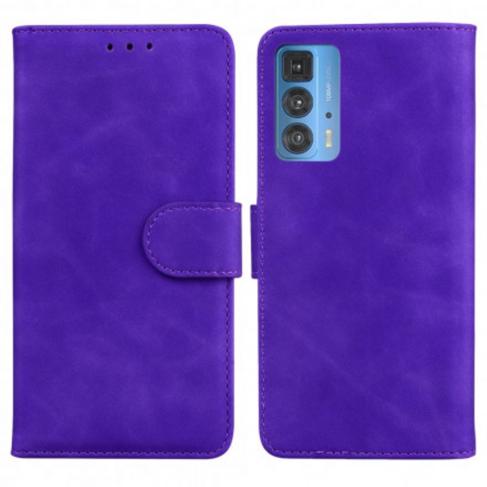 Leren Hoesje voor Motorola Edge 20 Pro Vintage Couture Lederen Stijl