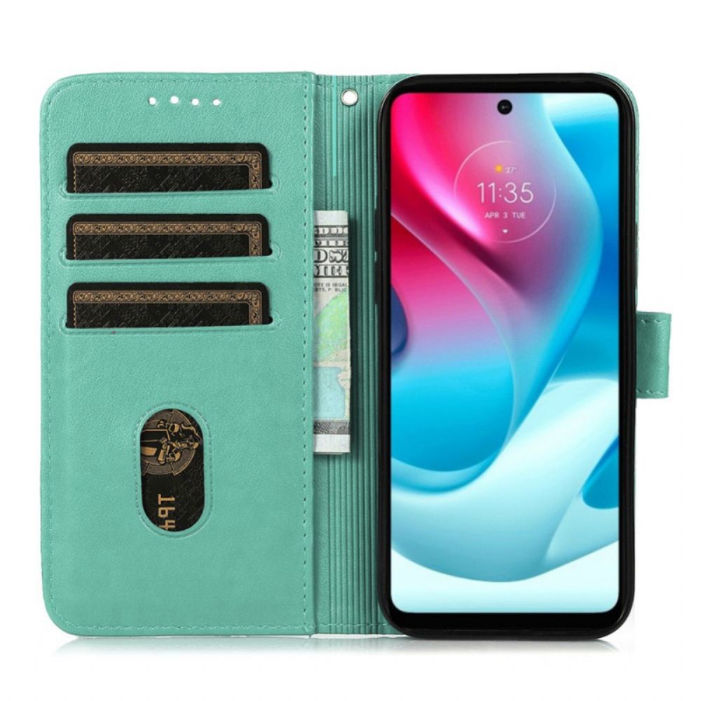 Flip Case voor Moto G71 5G Kunstleer Patrooncontroles