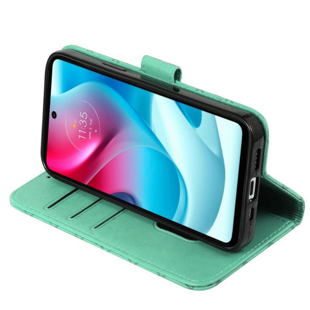 Flip Case voor Moto G71 5G Kunstleer Patrooncontroles