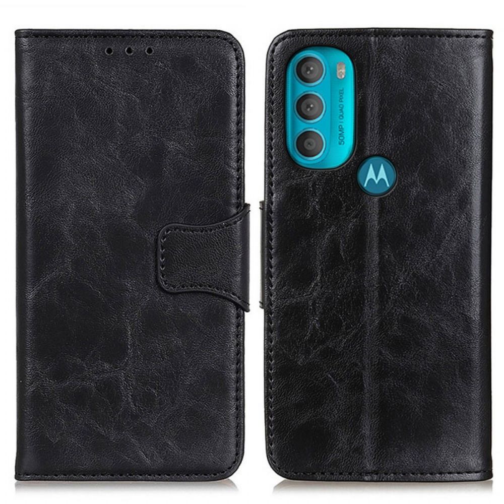 Folio-hoesje voor Moto G71 5G Flip Case Dubbelzijdige Magnetische Klep