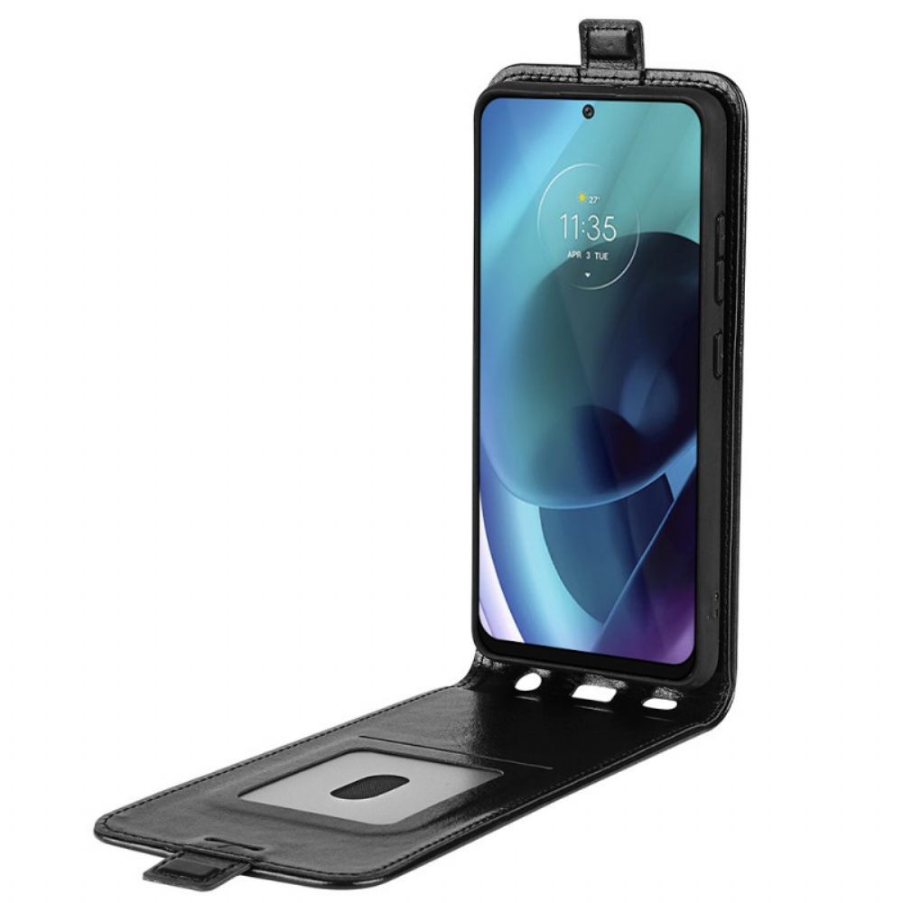 Folio-hoesje voor Moto G71 5G Flip Case Retro Vouwen