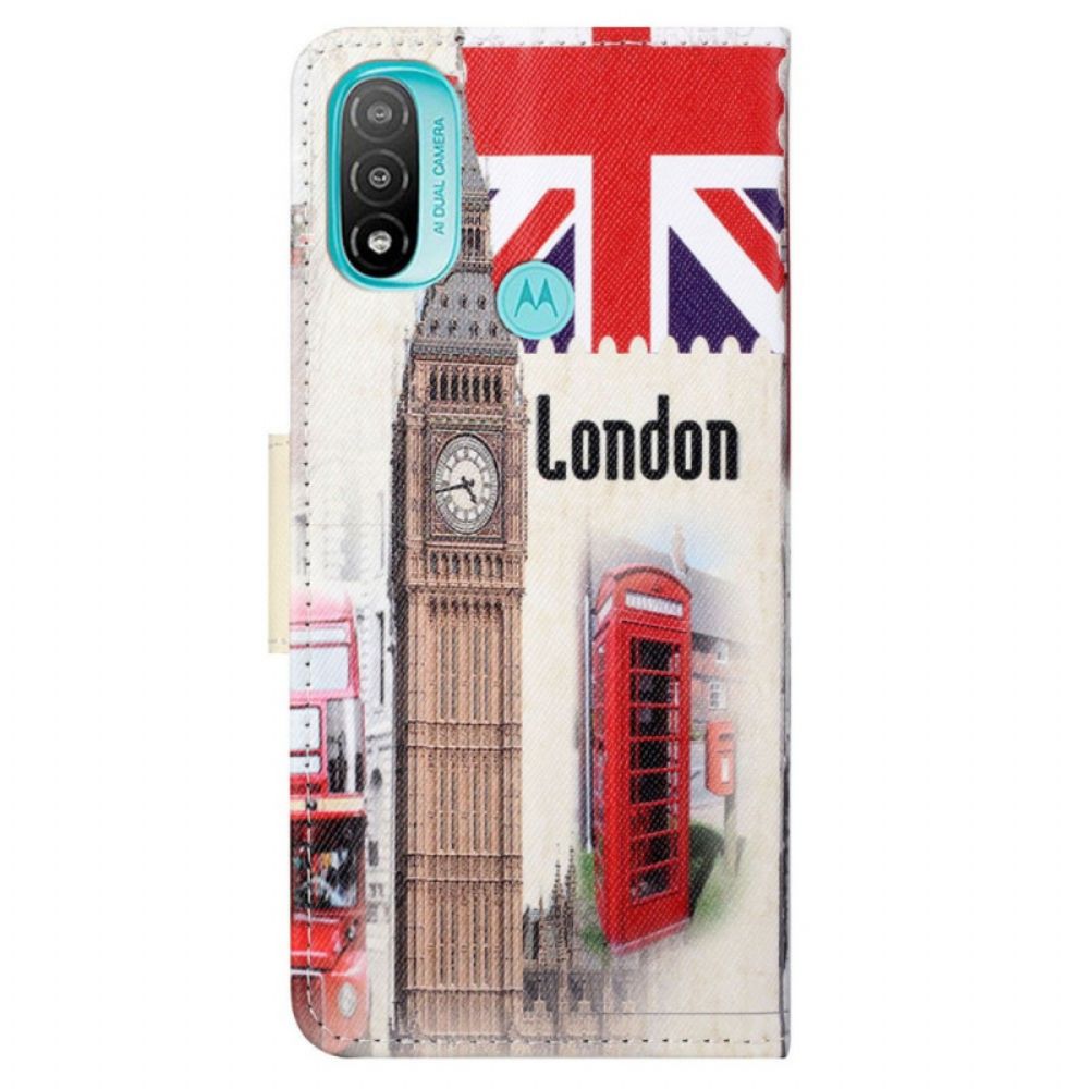 Folio-hoesje voor Moto G71 5G Londen Leven