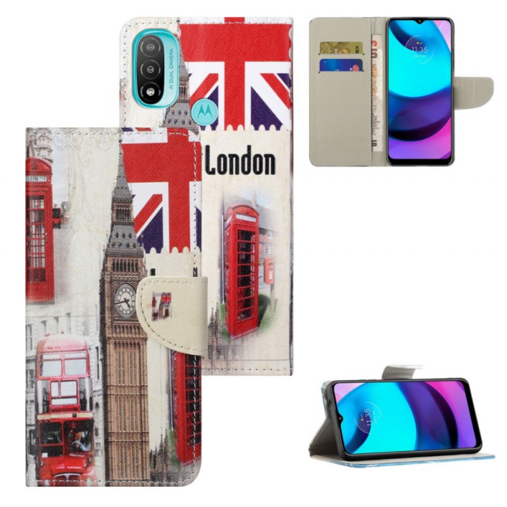 Folio-hoesje voor Moto G71 5G Londen Leven