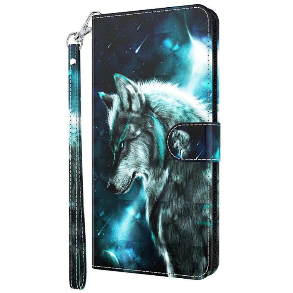 Folio-hoesje voor Moto G71 5G Majestueuze Wolf