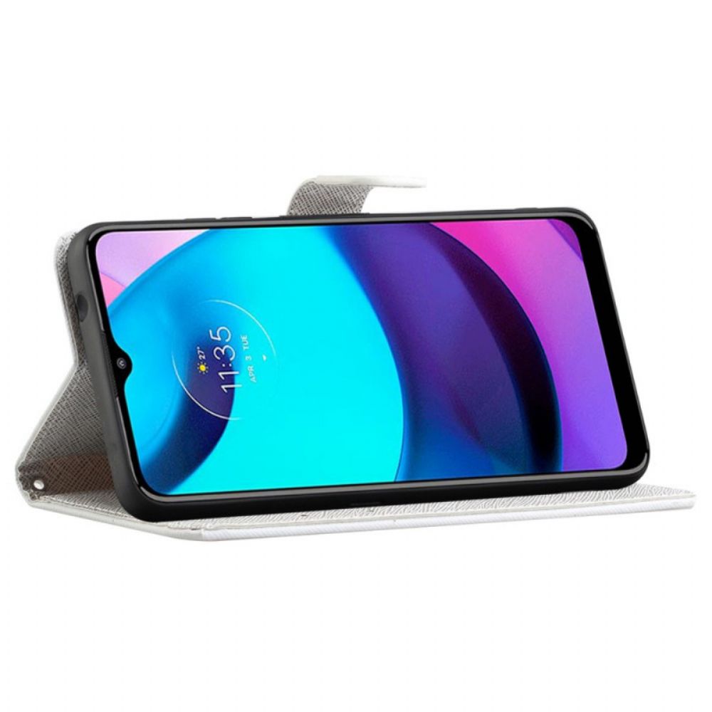 Folio-hoesje voor Moto G71 5G Met Ketting Thong Kat Levering