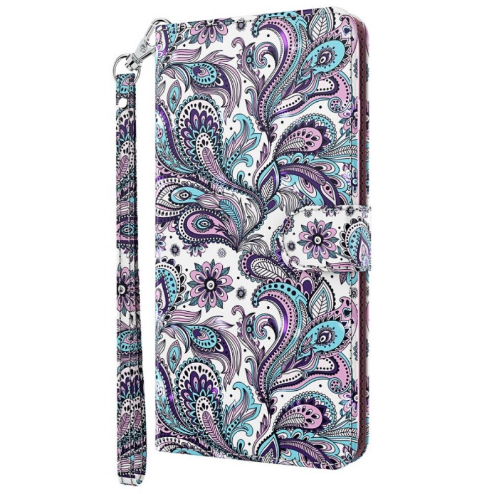 Folio-hoesje voor Moto G71 5G Paisley-patroon