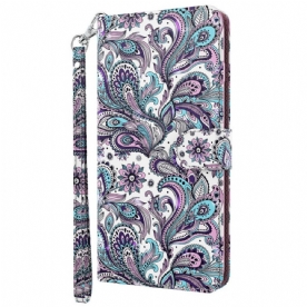 Folio-hoesje voor Moto G71 5G Paisley-patroon