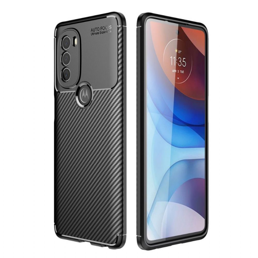 Hoesje voor Moto G71 5G Koolstofvezelslang