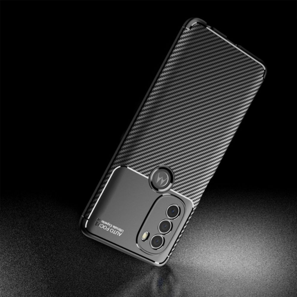 Hoesje voor Moto G71 5G Koolstofvezelslang