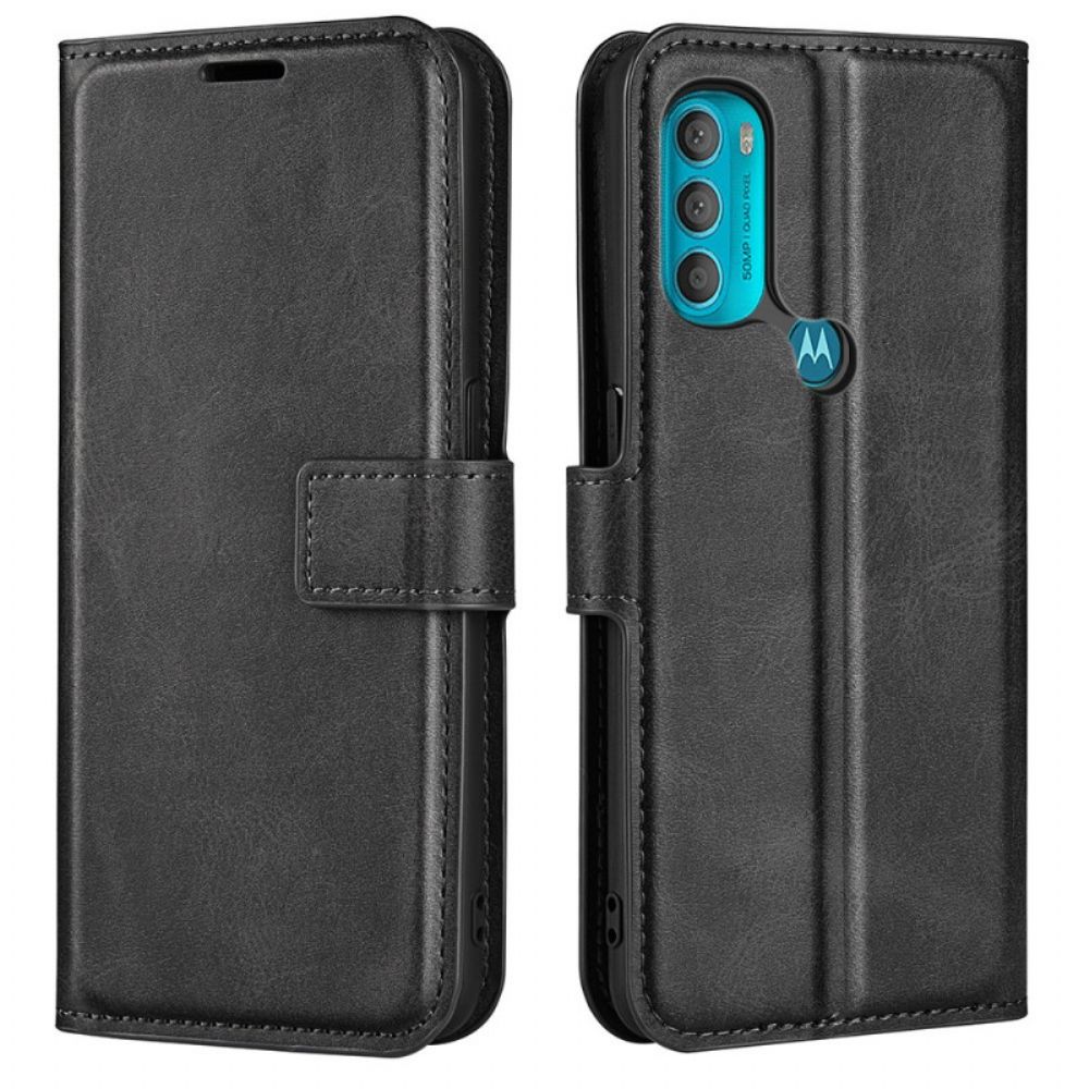 Leren Hoesje voor Moto G71 5G Extreem Slank Leereffect