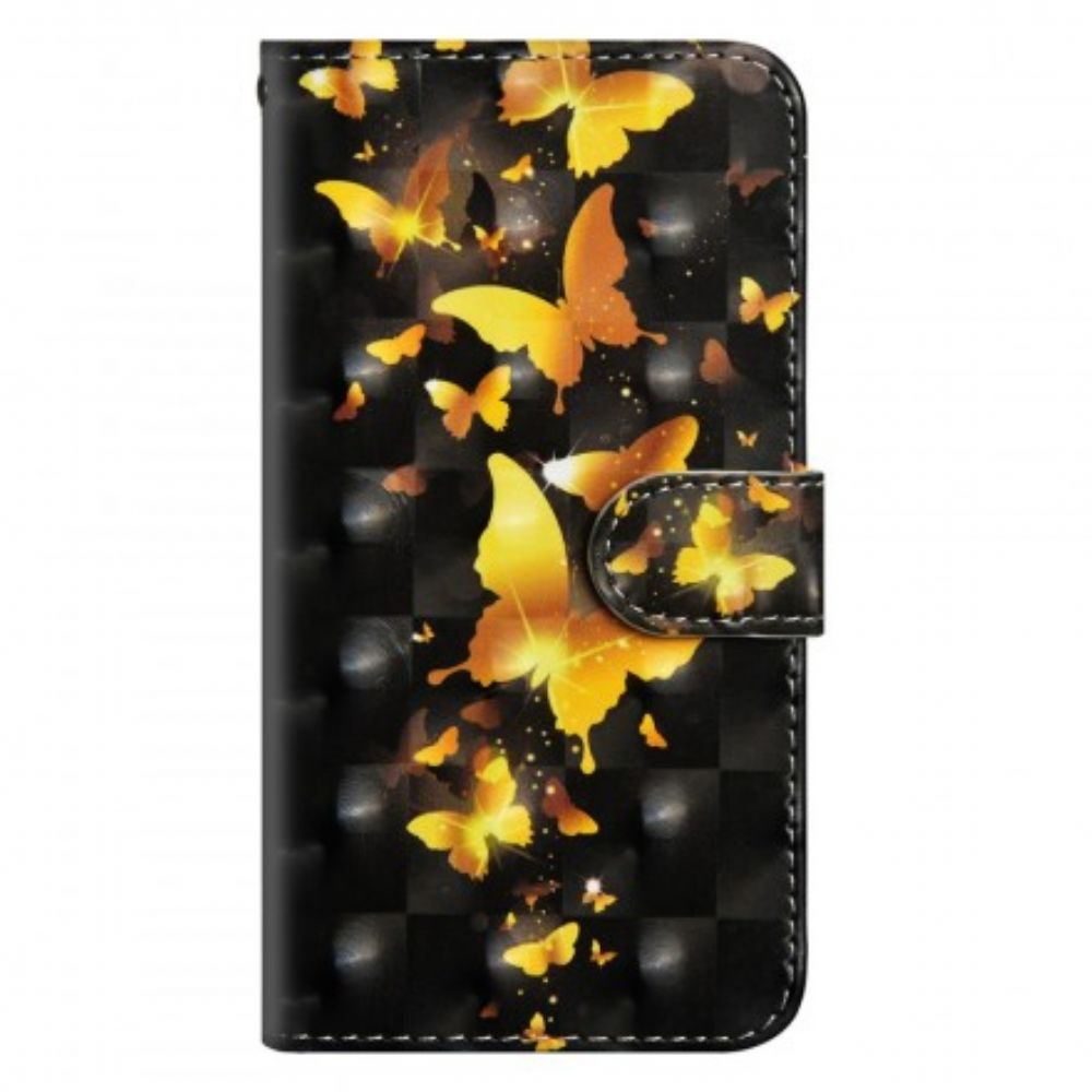 Flip Case voor Sony Xperia L3 Gele Vlinders