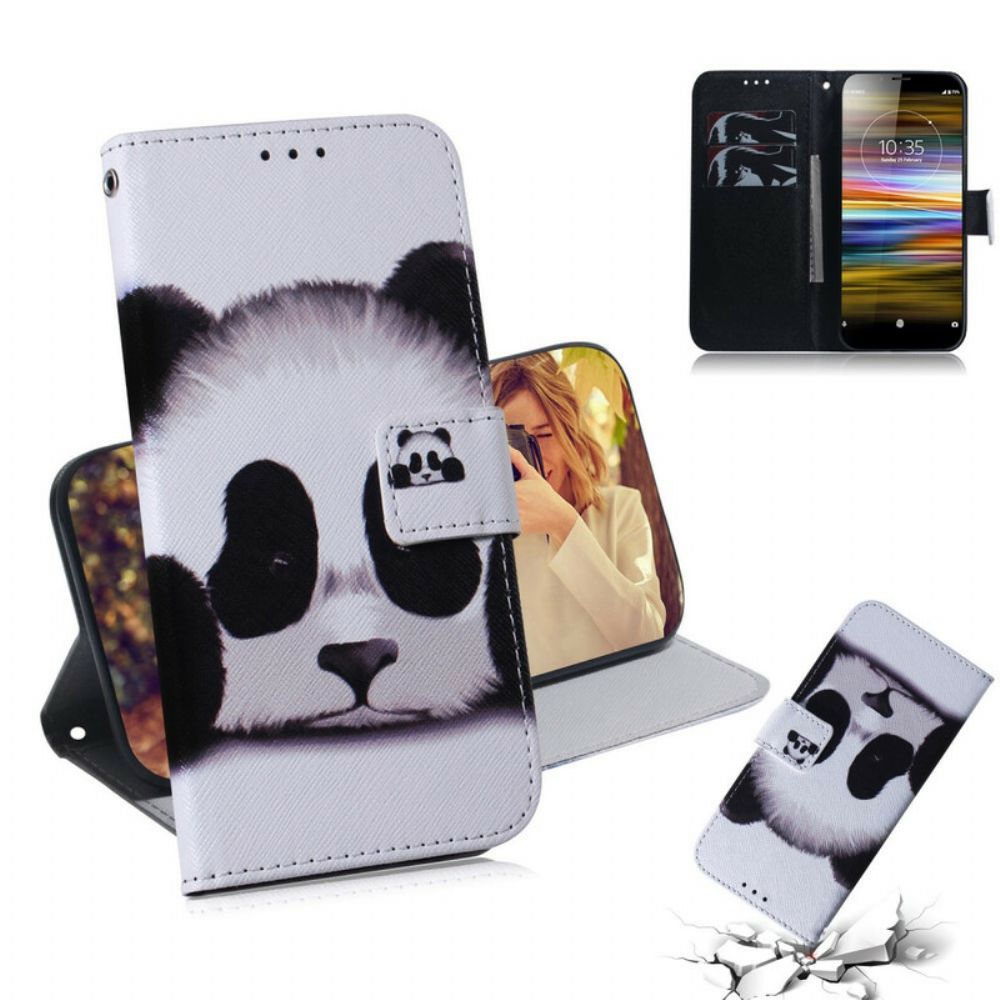 Flip Case voor Sony Xperia L3 Pandagezicht