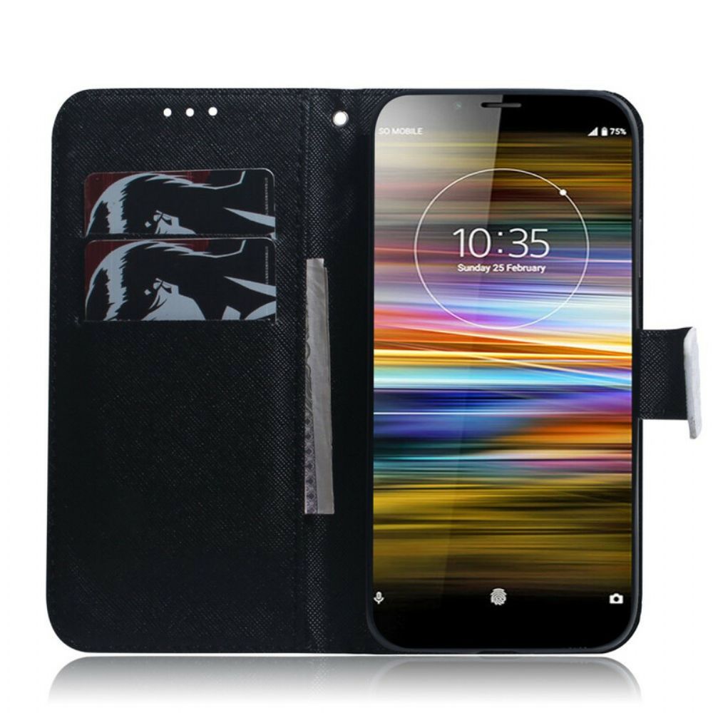 Flip Case voor Sony Xperia L3 Pandagezicht