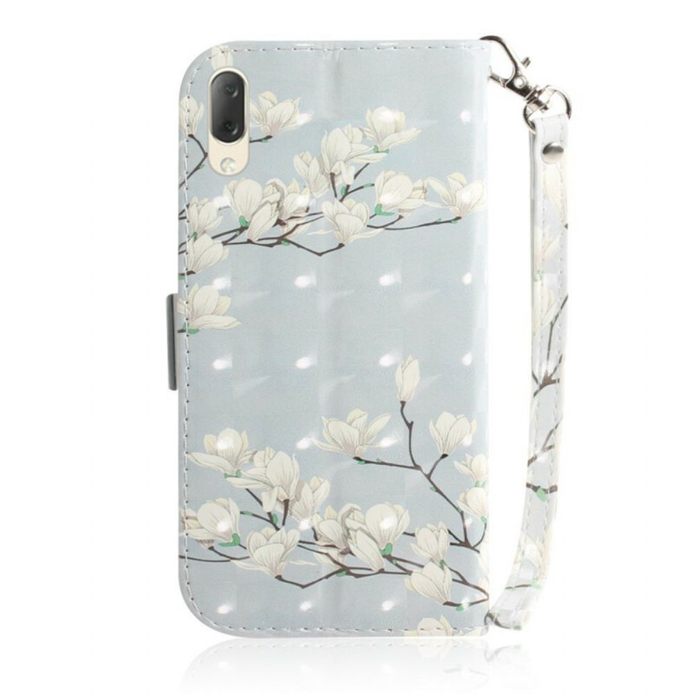 Folio-hoesje voor Sony Xperia L3 Met Ketting Thong Bloemenboom