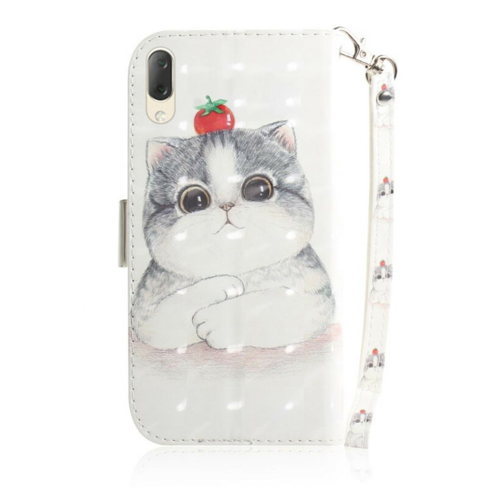 Folio-hoesje voor Sony Xperia L3 Met Ketting Tomaat Op De String Cat