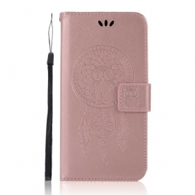 Folio-hoesje voor Sony Xperia L3 Uil Dromenvanger Leereffect