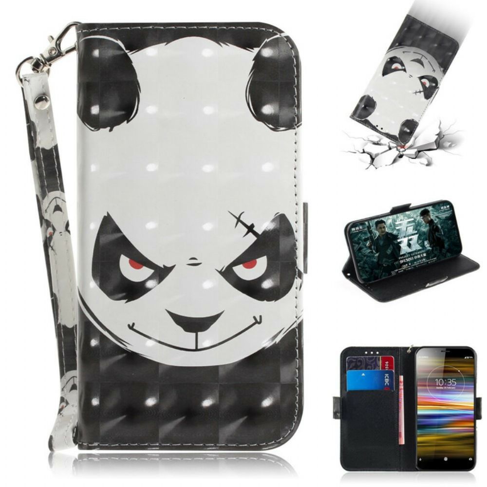 Leren Hoesje voor Sony Xperia L3 Boze Panda