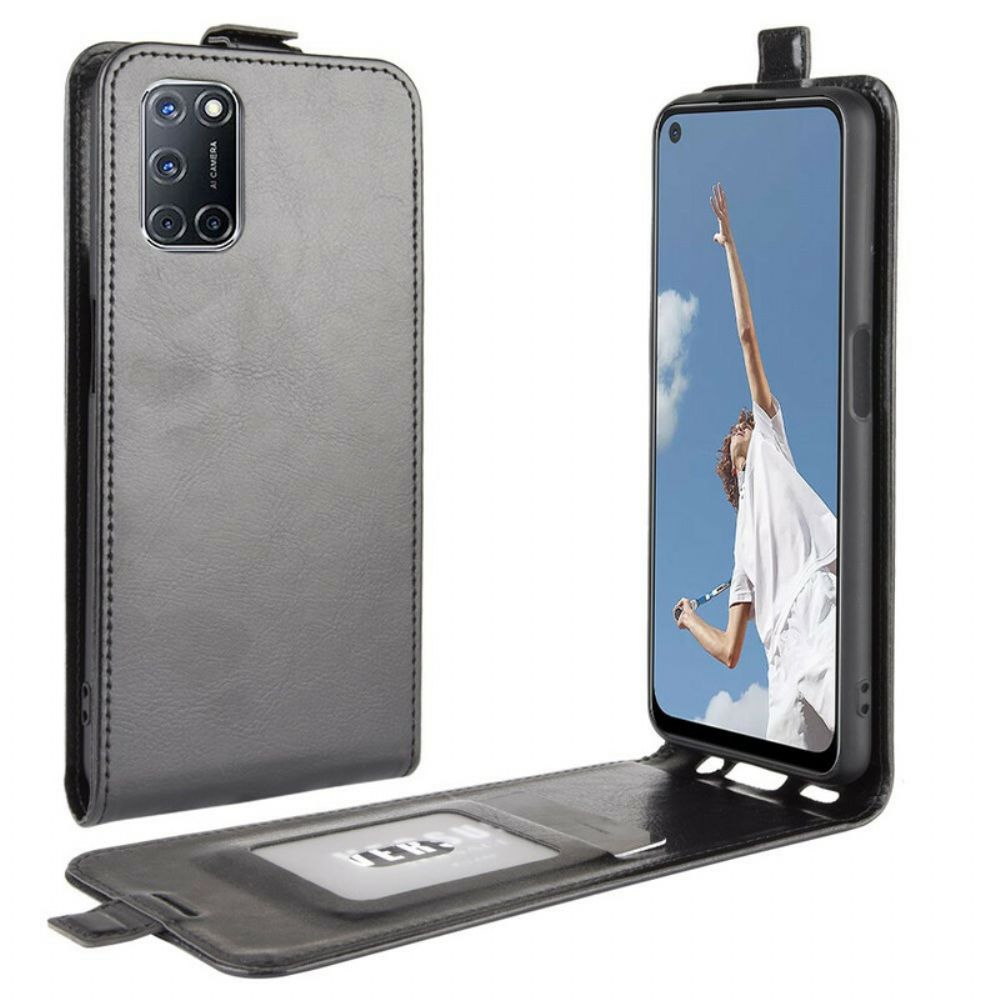 Folio-hoesje voor Oppo A72 Flip Case Opvouwbaar Leereffect