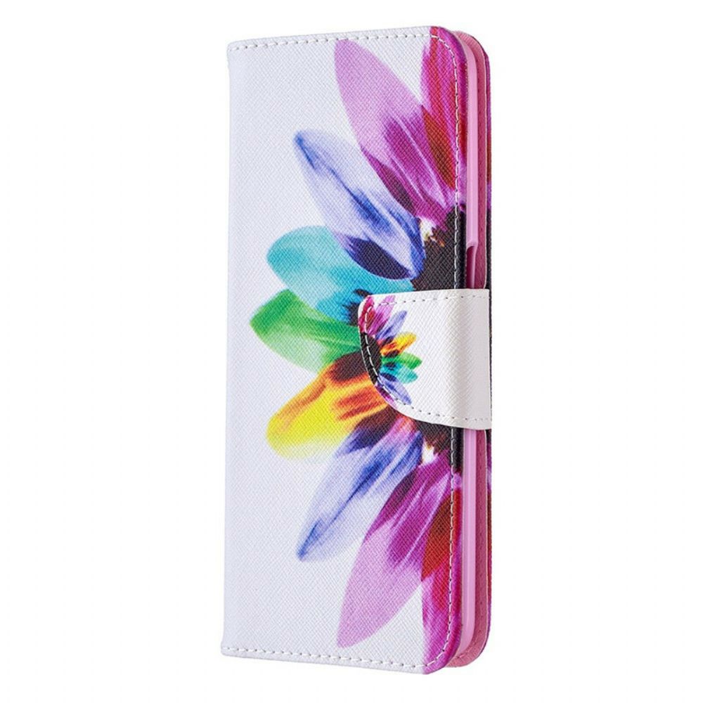 Leren Hoesje voor Oppo A72 Aquarel Bloem