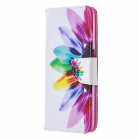 Leren Hoesje voor Oppo A72 Aquarel Bloem