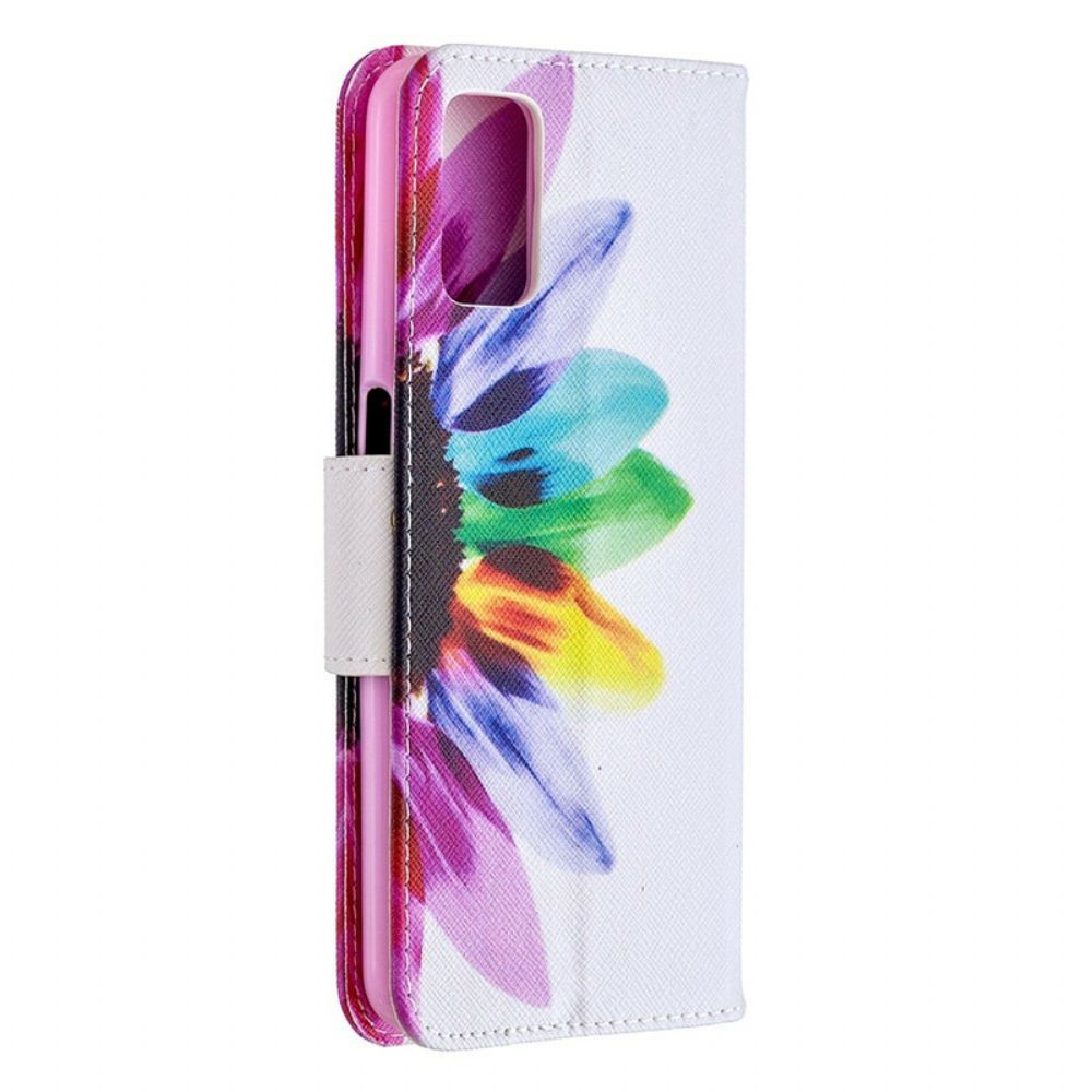 Leren Hoesje voor Oppo A72 Aquarel Bloem