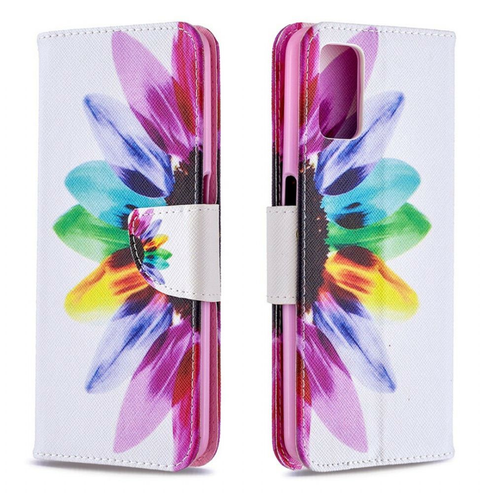 Leren Hoesje voor Oppo A72 Aquarel Bloem