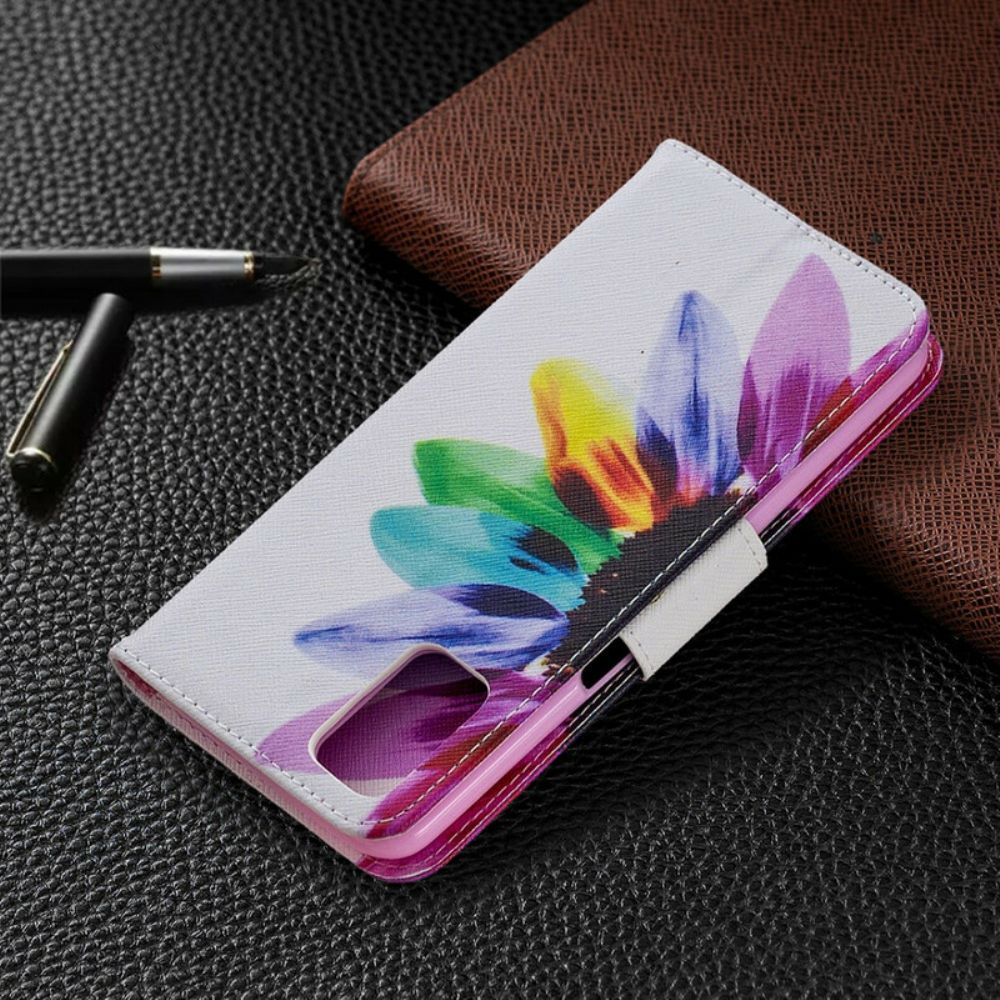 Leren Hoesje voor Oppo A72 Aquarel Bloem