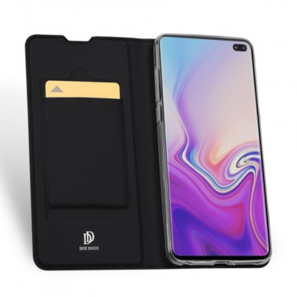 Bescherming Hoesje voor Samsung Galaxy S10 Plus Folio-hoesje Eerste Klas Serie