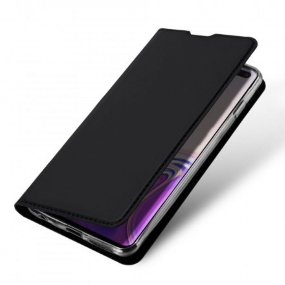 Bescherming Hoesje voor Samsung Galaxy S10 Plus Folio-hoesje Eerste Klas Serie