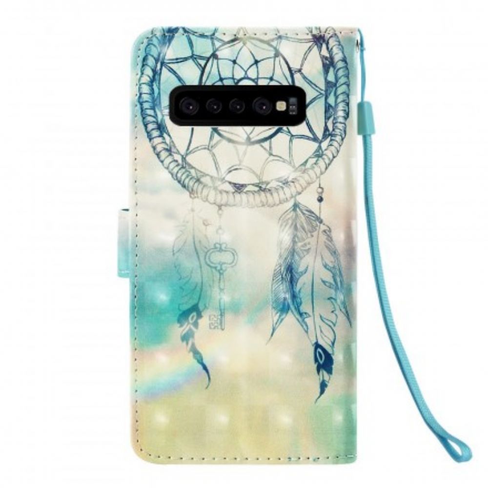 Folio-hoesje voor Samsung Galaxy S10 Plus Aquarel Dromenvanger