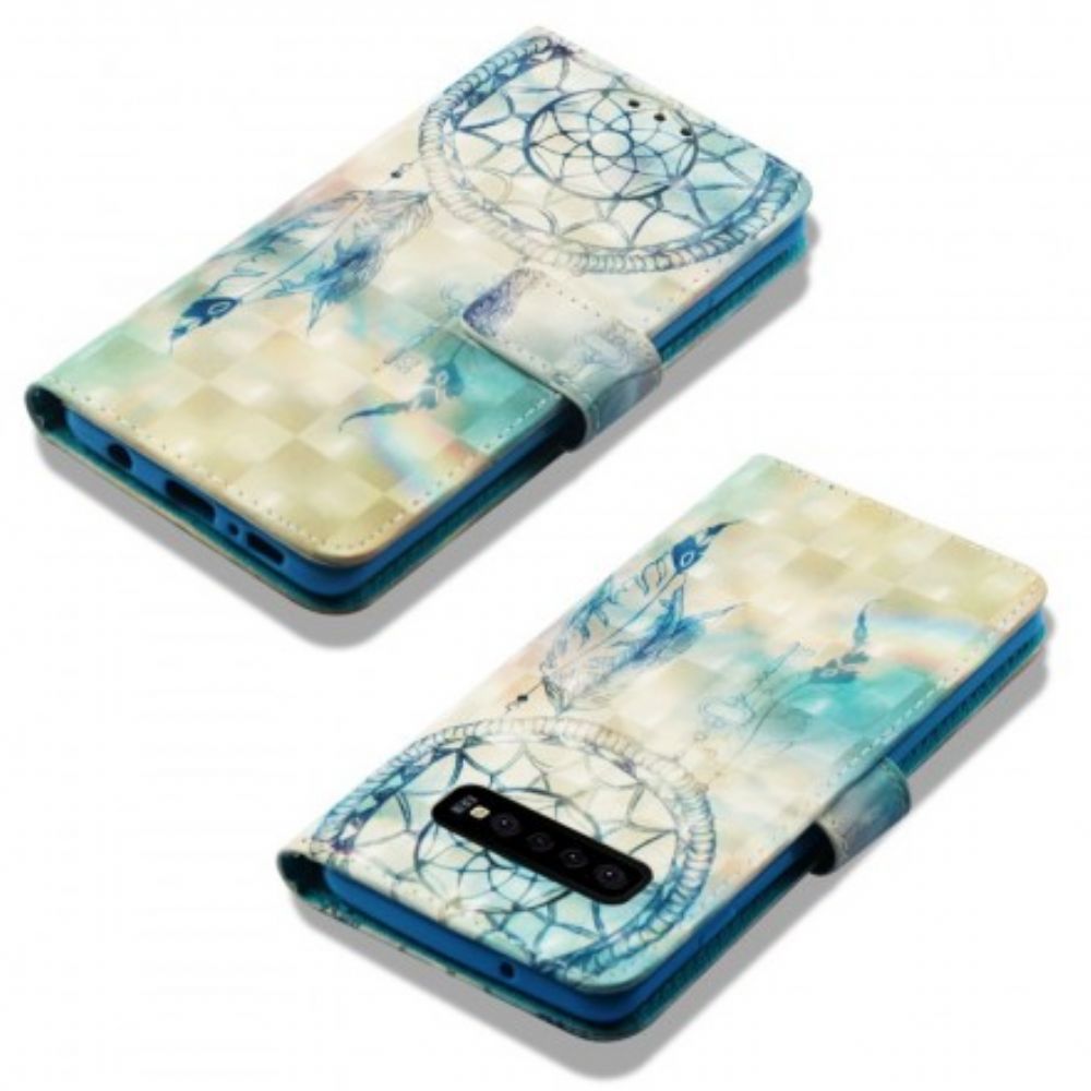 Folio-hoesje voor Samsung Galaxy S10 Plus Aquarel Dromenvanger