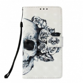 Folio-hoesje voor Samsung Galaxy S10 Plus Bloemenschedel