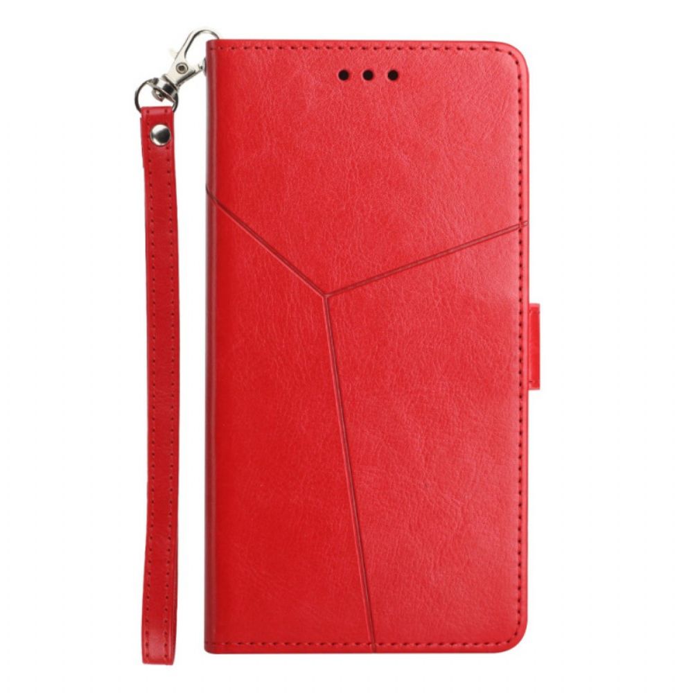 Folio-hoesje voor Samsung Galaxy S10 Plus Geo Y Design Lederen Stijl