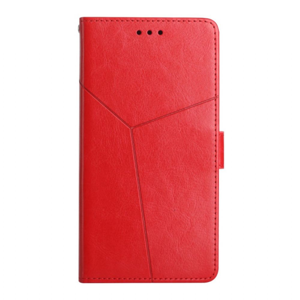 Folio-hoesje voor Samsung Galaxy S10 Plus Geo Y Design Lederen Stijl