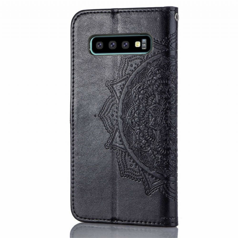 Folio-hoesje voor Samsung Galaxy S10 Plus Mandala Van Middelbare Leeftijd